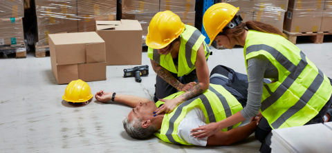 Secouriste au travail